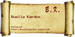 Buella Kardos névjegykártya